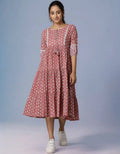 Pink Color : A-line Dress